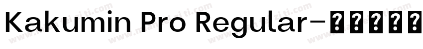 Kakumin Pro Regular字体转换